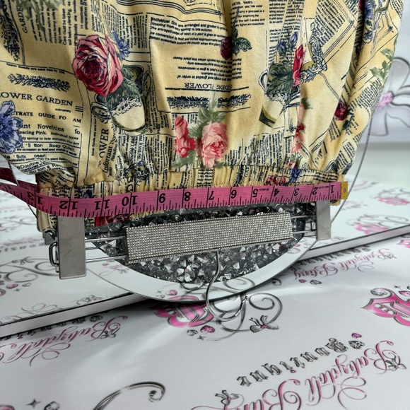 Skirt vintage news paper design floral mirror cottage core renaissance vibes - Picture 10 of 11